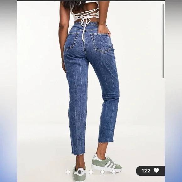 Hollister Curvy High Rise Mom Jeans Blue Size 26 - Picture 4 of 15